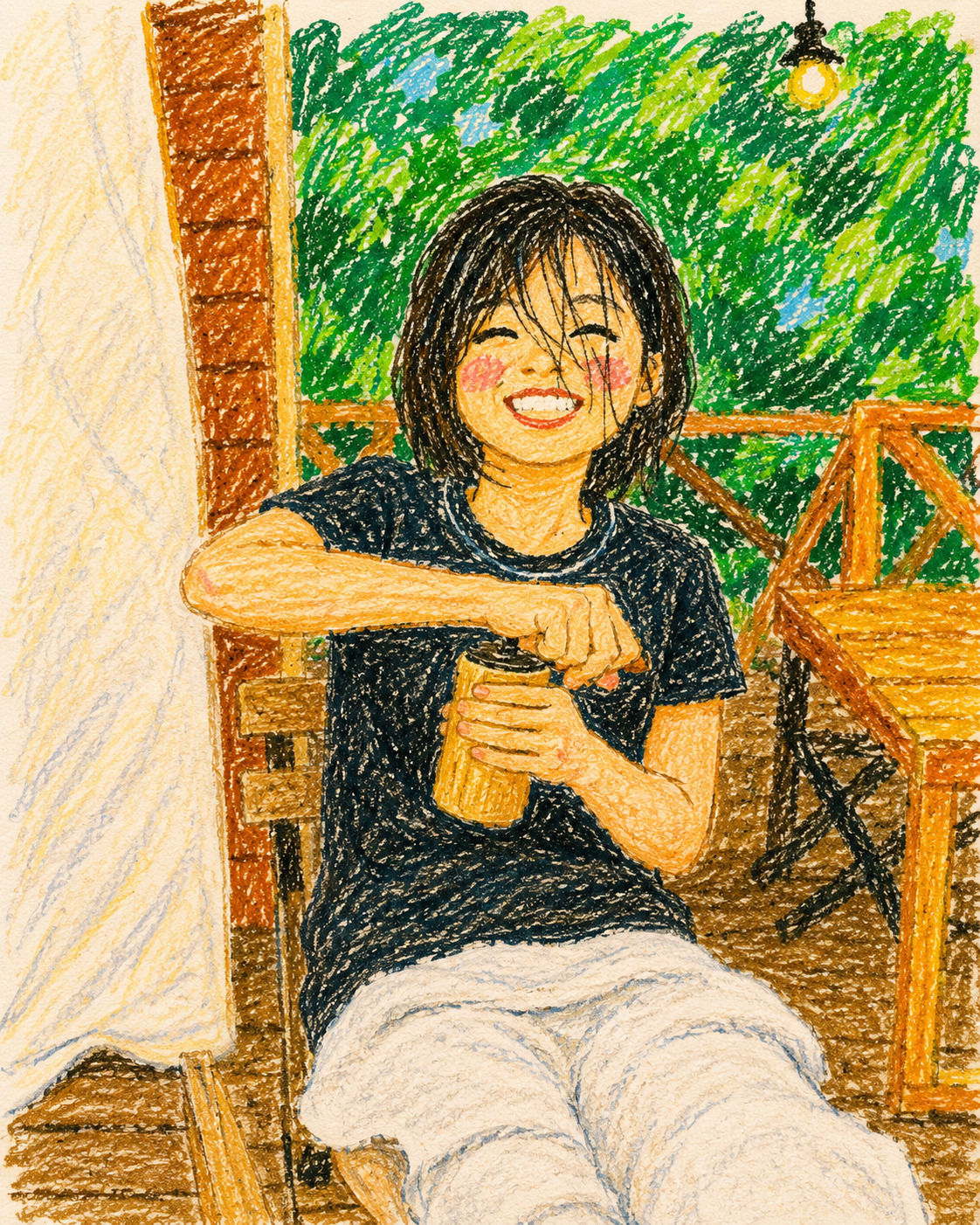 向日葵 クレヨンイラスト6